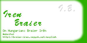 iren braier business card