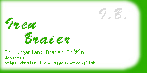 iren braier business card